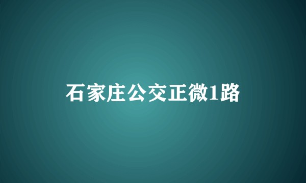 石家庄公交正微1路