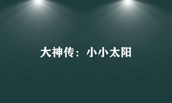 大神传：小小太阳