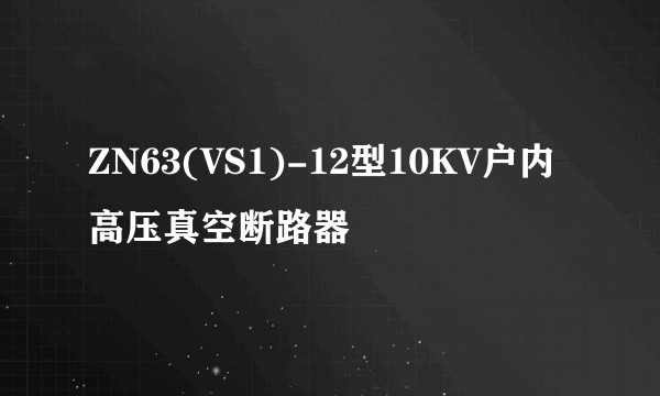 ZN63(VS1)-12型10KV户内高压真空断路器