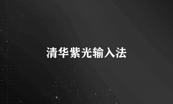 清华紫光输入法