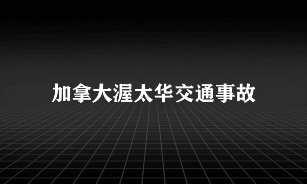 加拿大渥太华交通事故