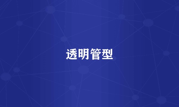 透明管型