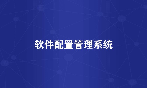 软件配置管理系统