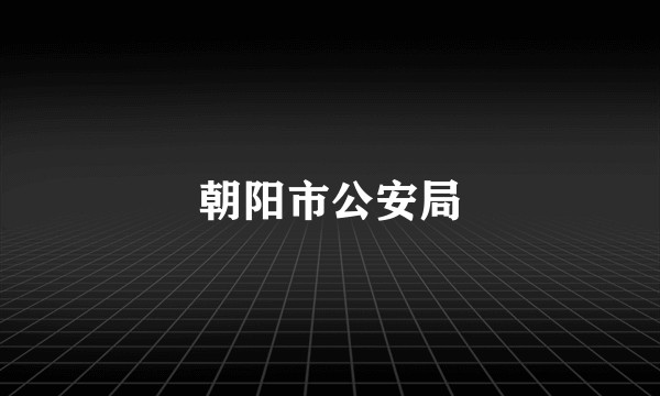 朝阳市公安局
