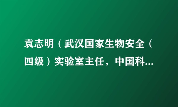 袁志明（武汉国家生物安全（四级）实验室主任，中国科学院武汉病毒研究所二级研究员）