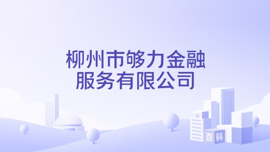 柳州市够力金融服务有限公司