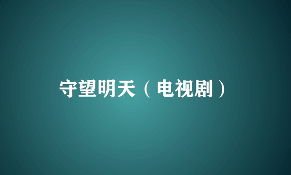 守望明天（电视剧）