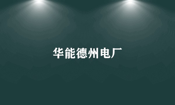 华能德州电厂