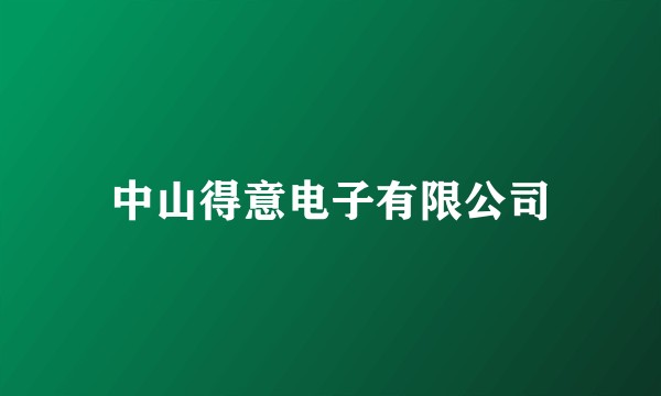 中山得意电子有限公司