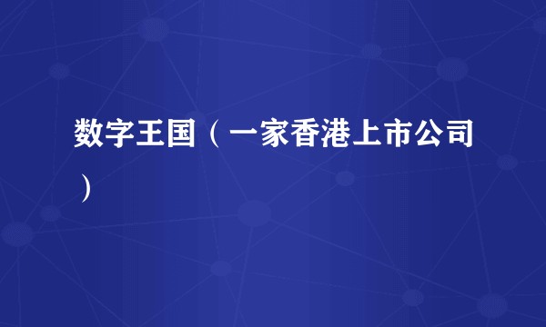 数字王国（一家香港上市公司）