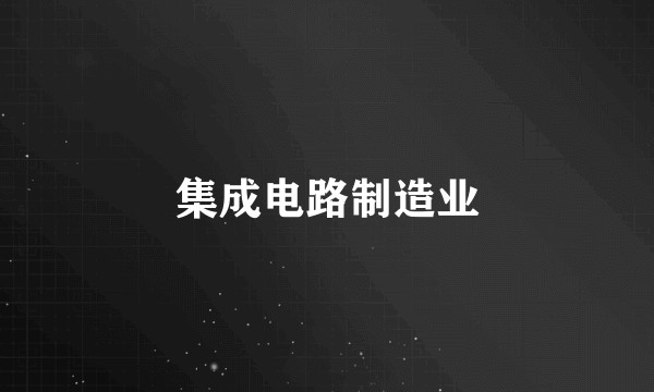 集成电路制造业