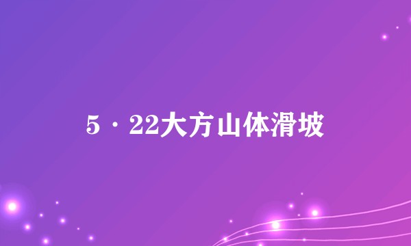 5·22大方山体滑坡