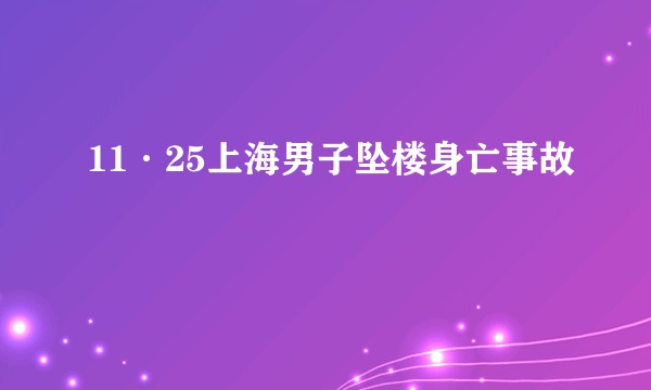 11·25上海男子坠楼身亡事故