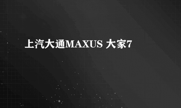 上汽大通MAXUS 大家7