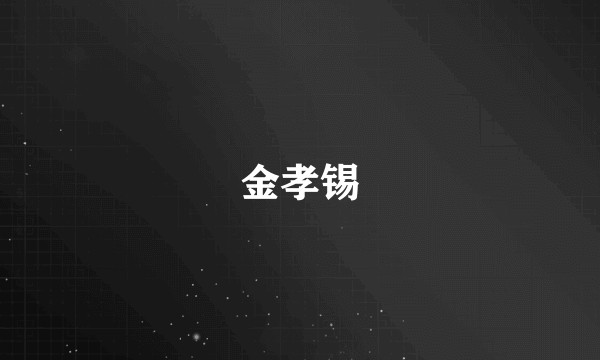 金孝锡