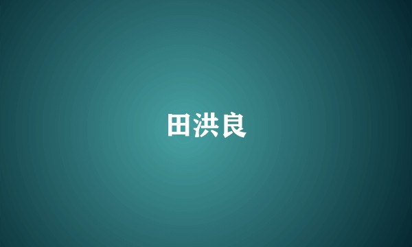田洪良