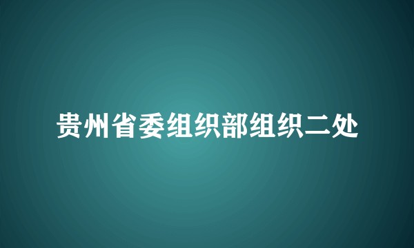 贵州省委组织部组织二处