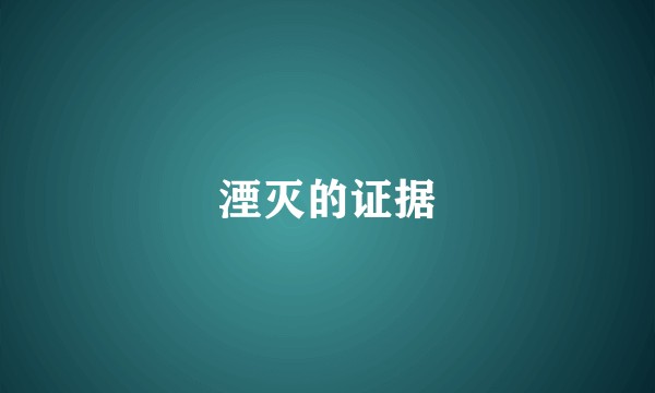 湮灭的证据