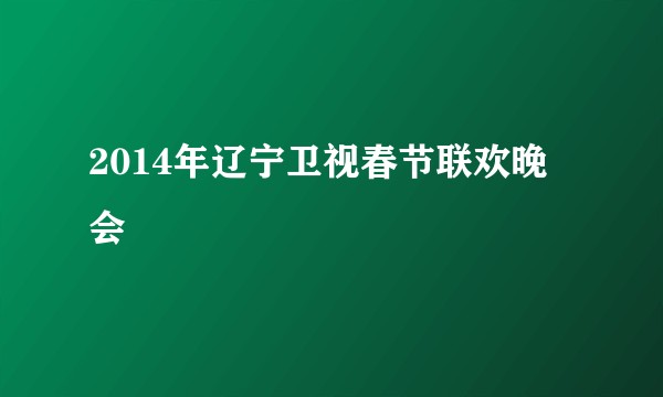 2014年辽宁卫视春节联欢晚会