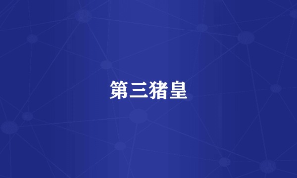 第三猪皇