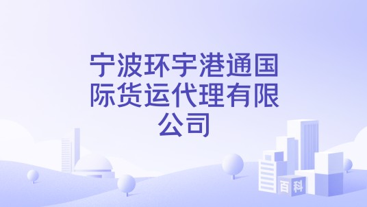 宁波环宇港通国际货运代理有限公司