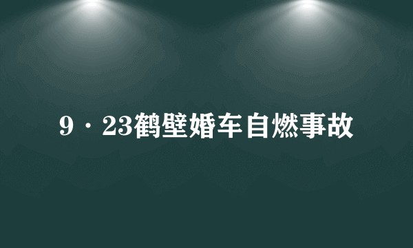 9·23鹤壁婚车自燃事故