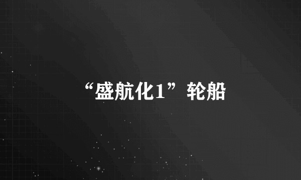“盛航化1”轮船