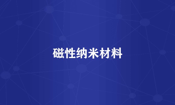 磁性纳米材料