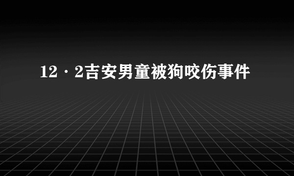 12·2吉安男童被狗咬伤事件