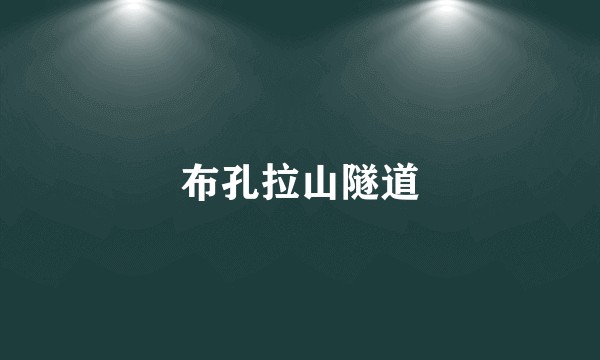 布孔拉山隧道
