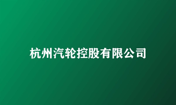 杭州汽轮控股有限公司