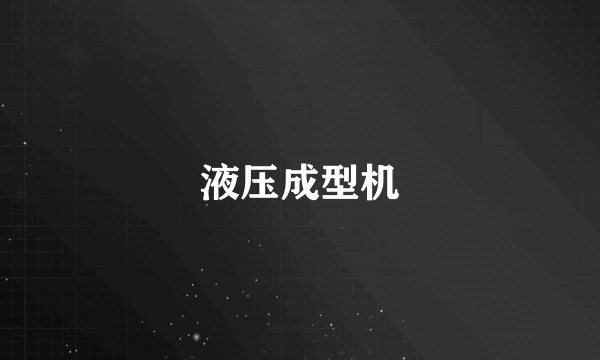 液压成型机