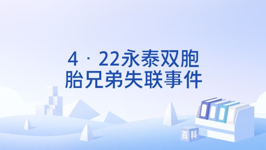 4·22永泰双胞胎兄弟失联事件