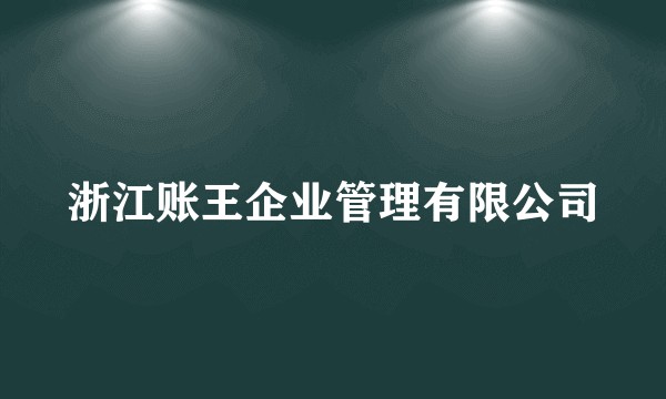 浙江账王企业管理有限公司