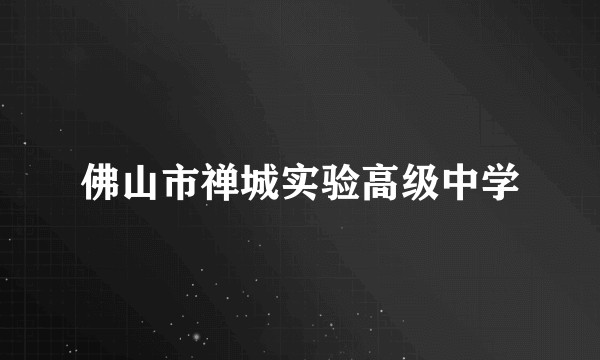 佛山市禅城实验高级中学