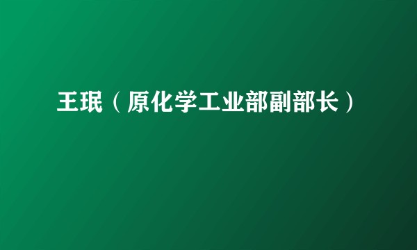 王珉（原化学工业部副部长）
