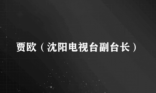 贾欧(沈阳电视台副台长)