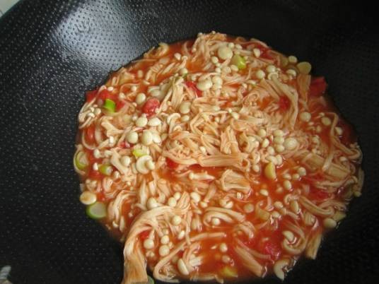 番茄炒金针菇
