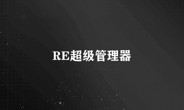 RE超级管理器