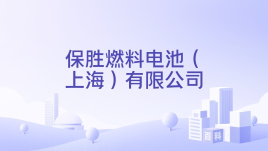 保胜燃料电池（上海）有限公司