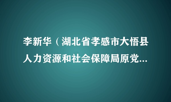 李新华（湖北省孝感市大悟县人力资源和社会保障局原党组成员、副局长）