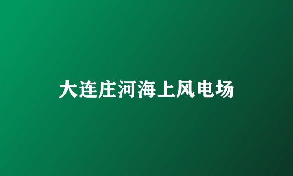 大连庄河海上风电场