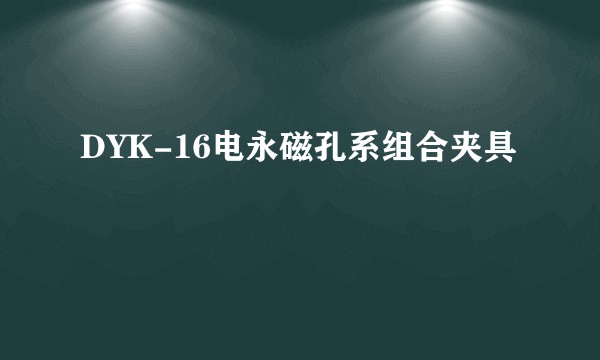 DYK-16电永磁孔系组合夹具