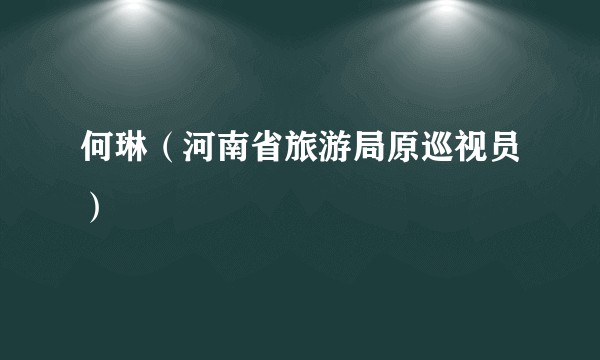 何琳（河南省旅游局原巡视员）