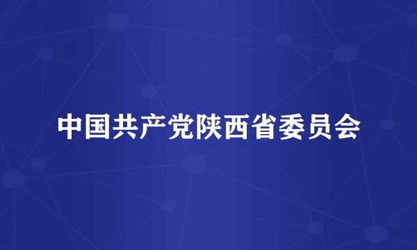 中国共产党陕西省委员会