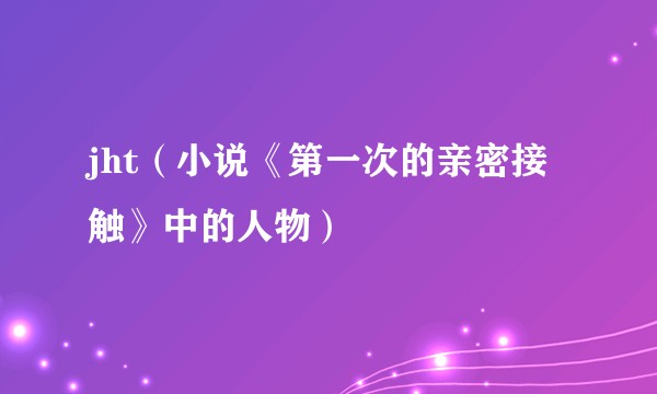 jht（小说《第一次的亲密接触》中的人物）