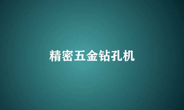 精密五金钻孔机
