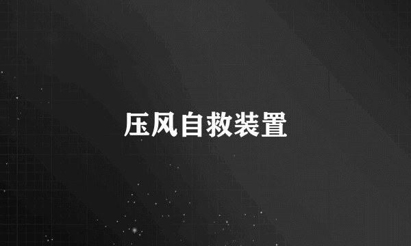 压风自救装置