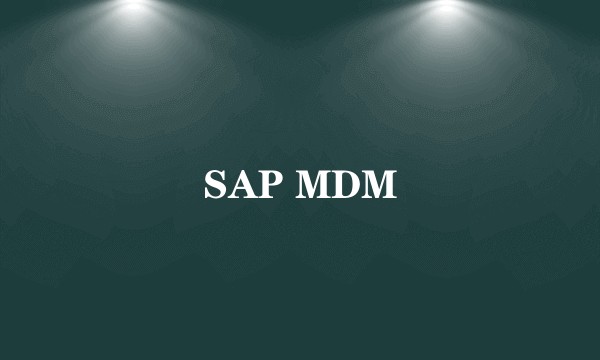 SAP MDM