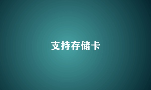 支持存储卡